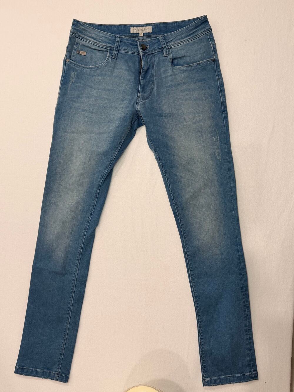 Rare Rabbit Granada Men’s Jeans Size 30 Slim Straight Light Wash Stretch Denim